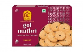 Bhikharam Chandmal Gol Mathri Stuffed Fine Flour Fried Balls   Pack  375 grams